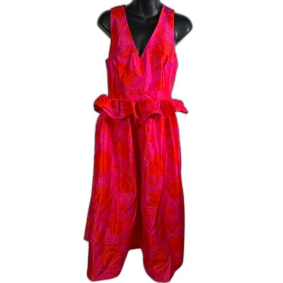 Kate Spade Target Women's Peplum Ruffle Midi Dress Sleeveless Size 6 - Picture 6 of 9